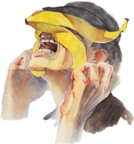 Banana (454x489), Png Download