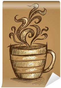 Sketch Doodle Coffee Cup Vector Illustration Art Wall - Doodle (400x400), Png Download