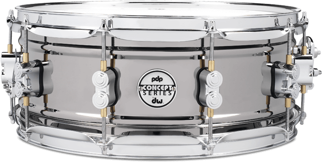 5 - - Pdp Black Nickel Over Steel Snare Drum 14x6.5 Inch (700x500), Png Download