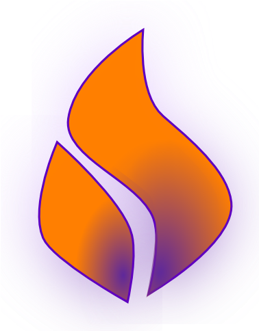 Purple And Orange Flame (480x599), Png Download