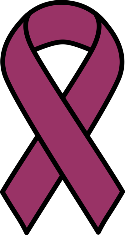 Awareness Ribbon Breast Cancer Liver Cancer Ovarian - Ovarian Cancer Ribbon (400x750), Png Download
