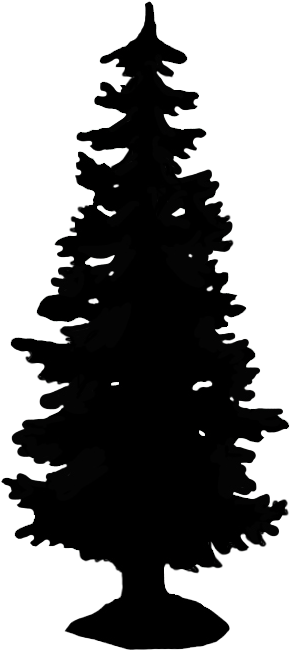Christmas Tree Silhouette Png, Christmas Tree Silhouette - Clipart Fir Tree Silhouette (472x681), Png Download