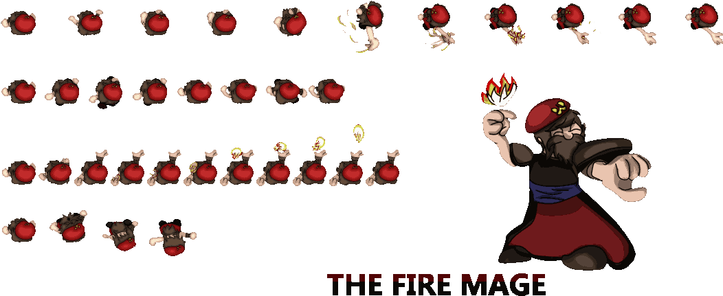 The Fire Mage - Cartoon (1066x430), Png Download