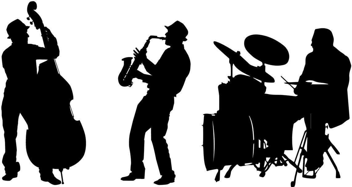 Band Silhouette Png Download - Jazz Band Silhouette Png (1200x617), Png Download