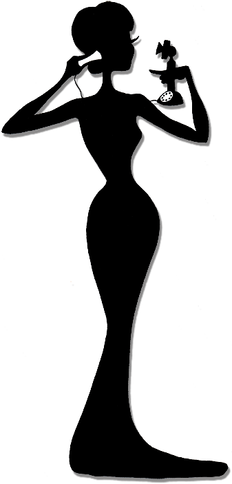 Jan Hartley - Actress Silhouette Png (337x703), Png Download