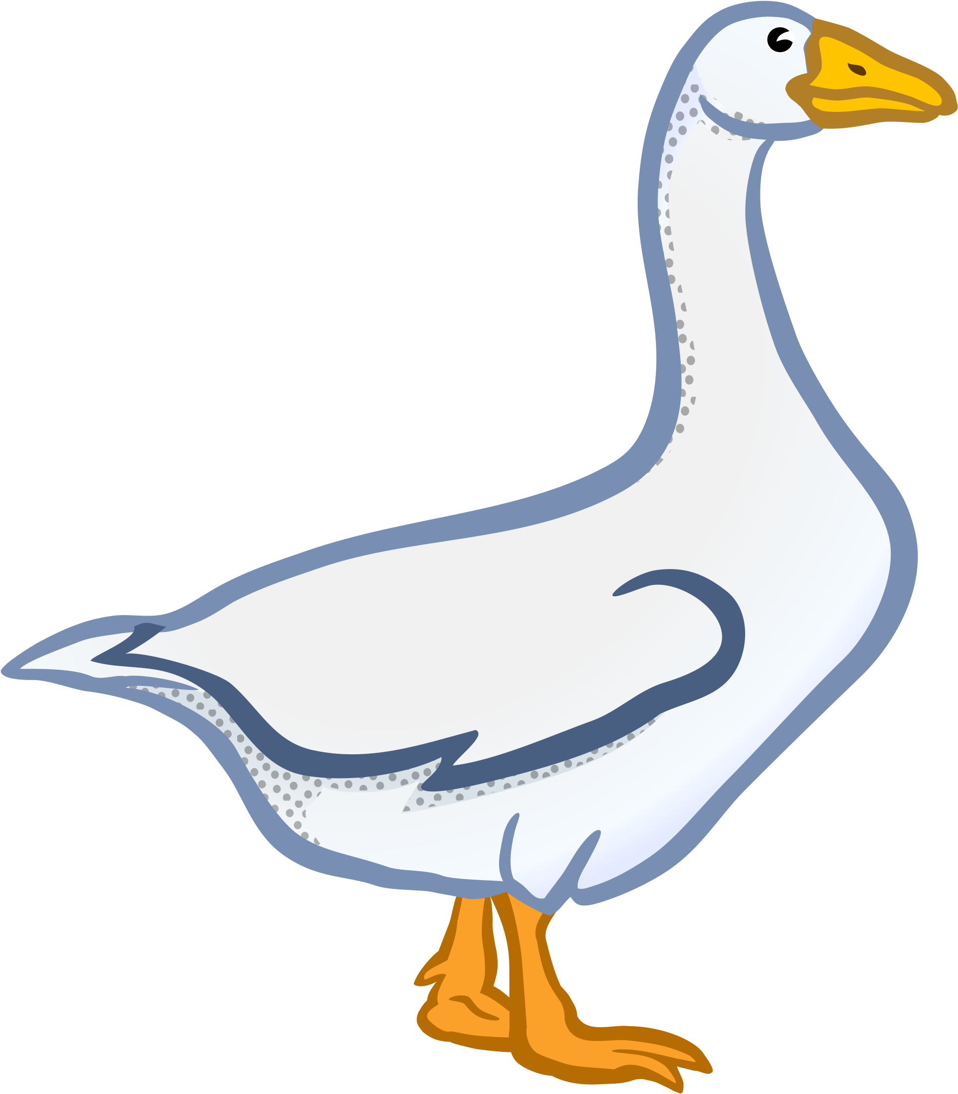 Clipart Goose Coloured Image - Goose Clip Art (2250x2400), Png Download