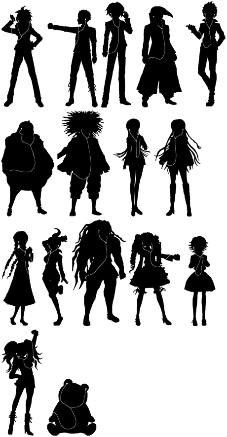 Music Player Silhouettes - Danganronpa (460x886), Png Download