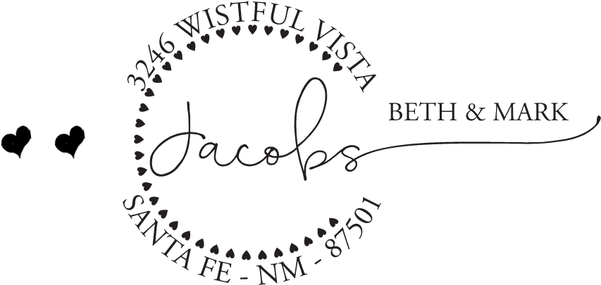 Calligraphy Circle Return Address Stamp - Daughters For Zion Logo (881x412), Png Download