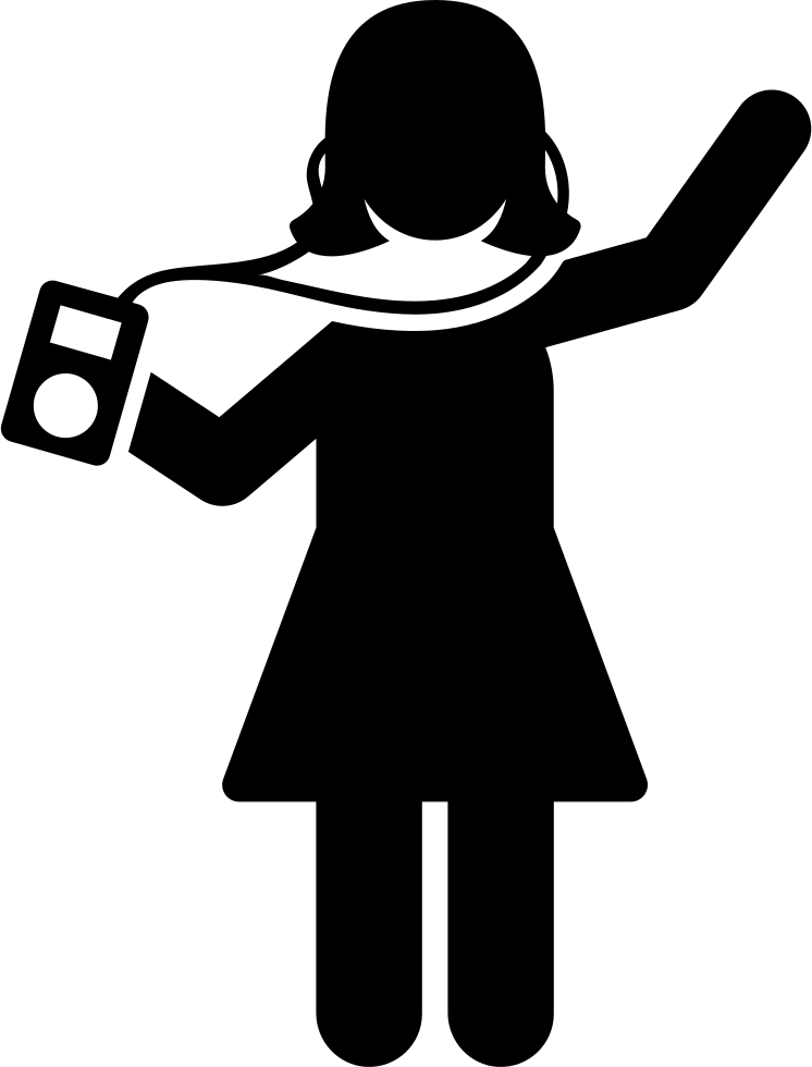 Woman Listening To Music Svg Png Icon Free Download - Listening To Music Icon (746x980), Png Download