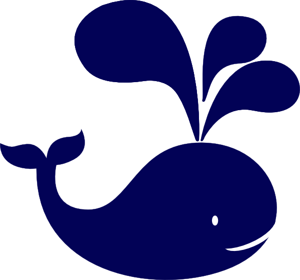 Navy Clipart Blue Baby - Navy Blue Whale Clipart (600x559), Png Download