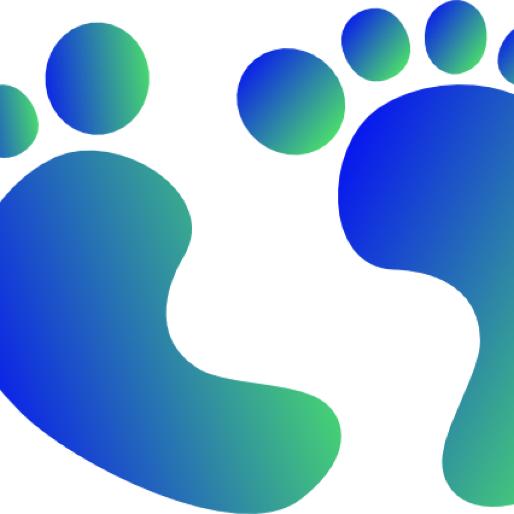 Baby Feet Clip Art Blue Green Ba Feet Clip Art At Clker - Clip Art (1024x1024), Png Download
