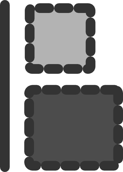 This Free Clipart Png Design Of Align Squares Left (426x596), Png Download