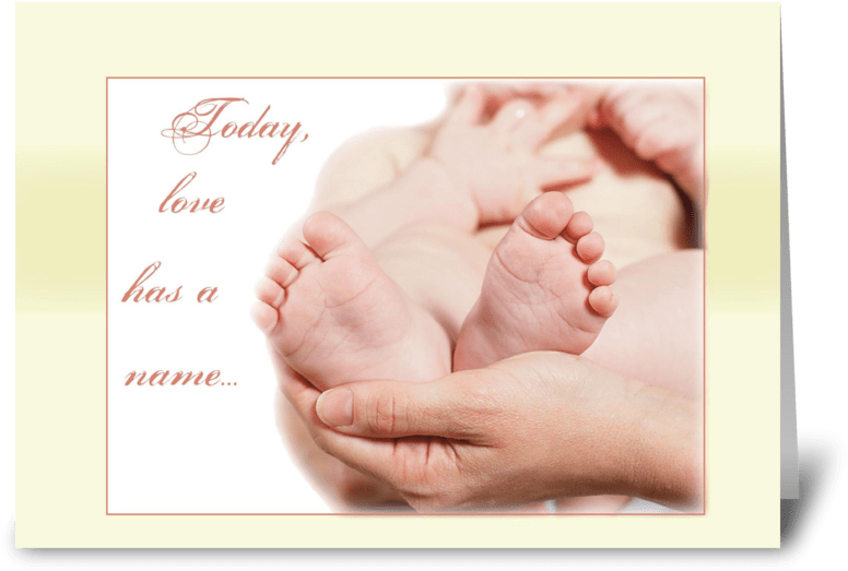 Baby Feet Congratulations, New Baby Greeting Card - Congratulations Religious New Baby Feet Card (848x698), Png Download