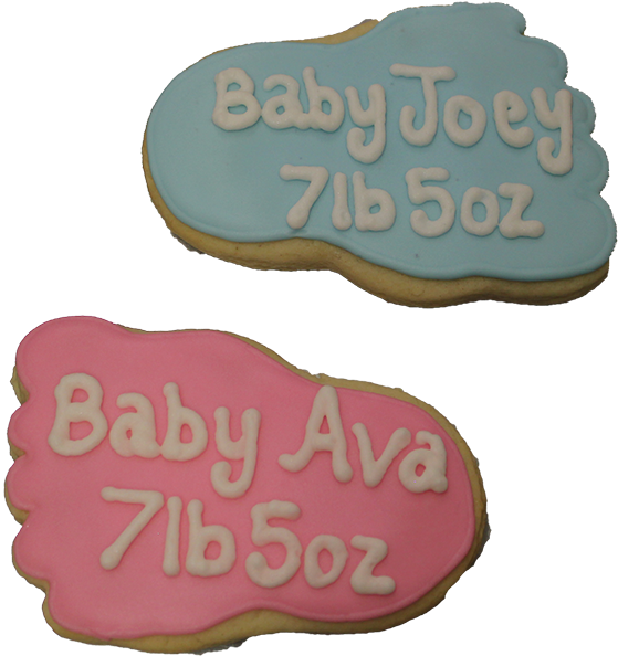 Baby Feet Sugar Cookies - Sugar Cookie (650x657), Png Download