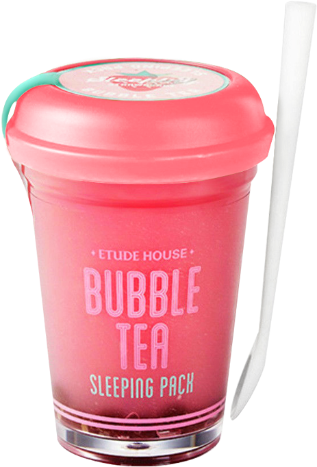 [etude House] Bubble Tea Sleeping Pack Strawberry - Etude House Bubble Tea Sleeping Pack Strawberry (600x800), Png Download