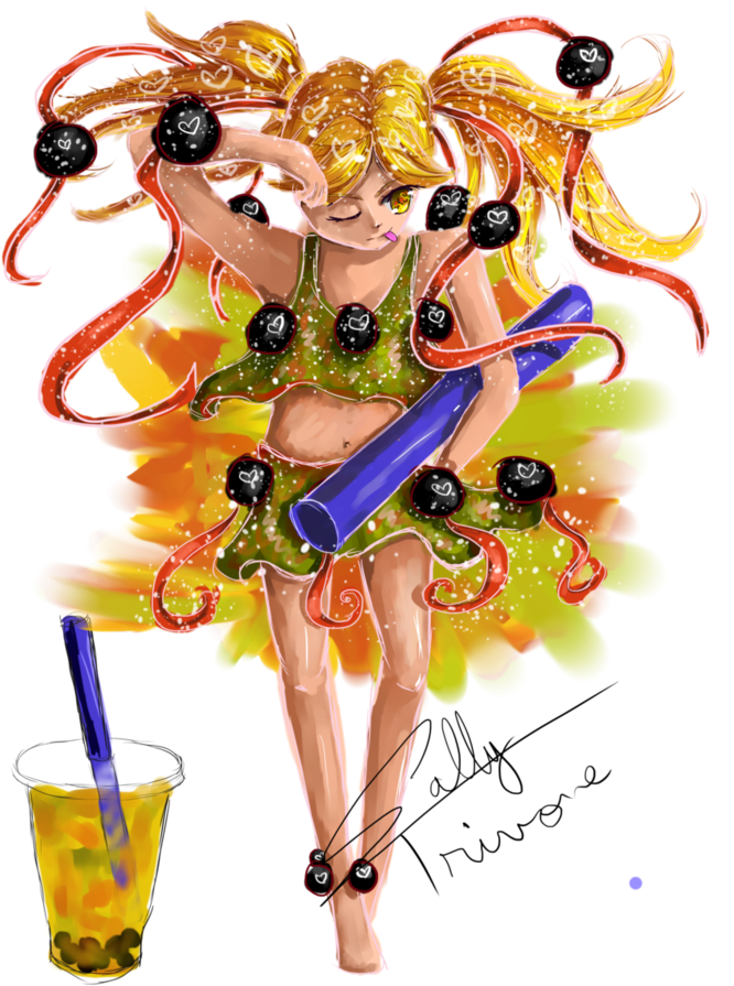Free Download Bubble Tea Girl By Sallytrivone On Deviantart - Mango Girl (806x990), Png Download