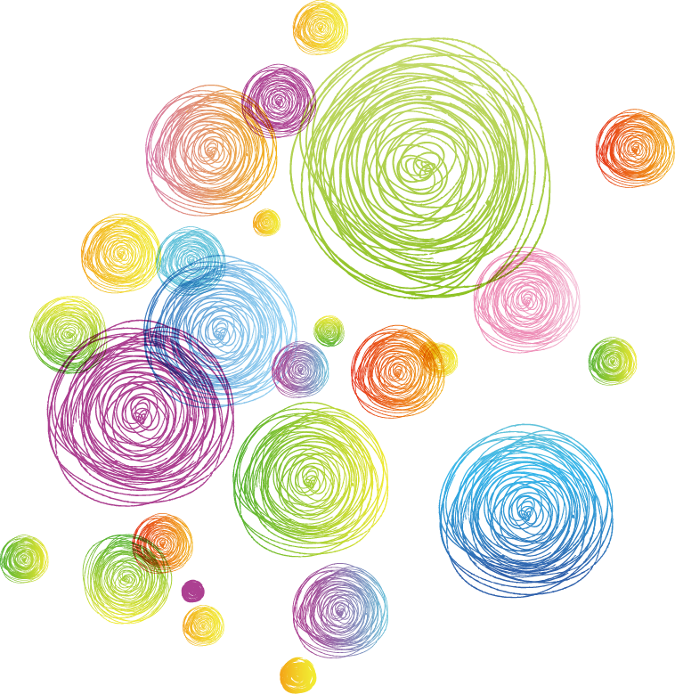 Handpainted Watercolor Pencilart Circle Drawing Colorfu - Bedroom Living Room Modern Creative Clock Table Study (758x779), Png Download