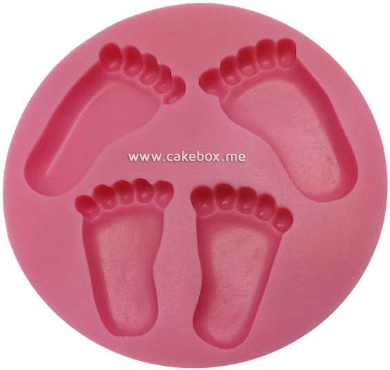 Silicone Mould - Baby Feet - Silicone (655x600), Png Download