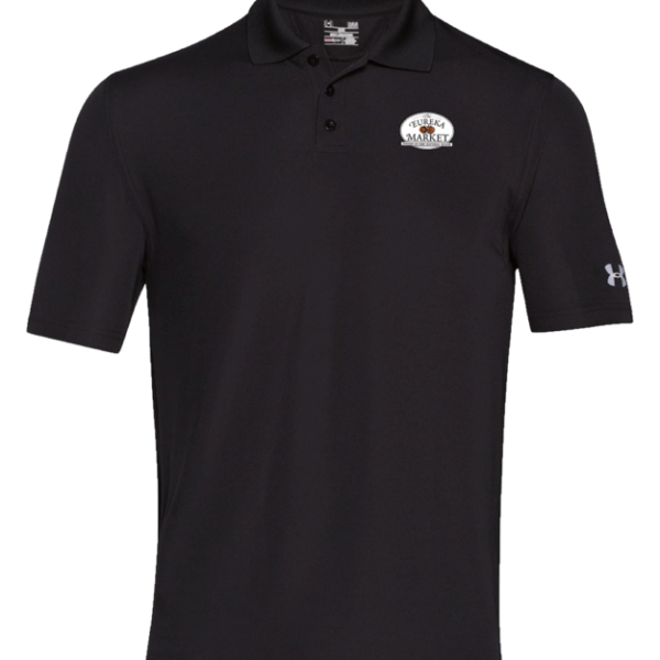 Under Armour Mens Black Performance Polo With Logo - Transparent Black T Shirt (600x600), Png Download