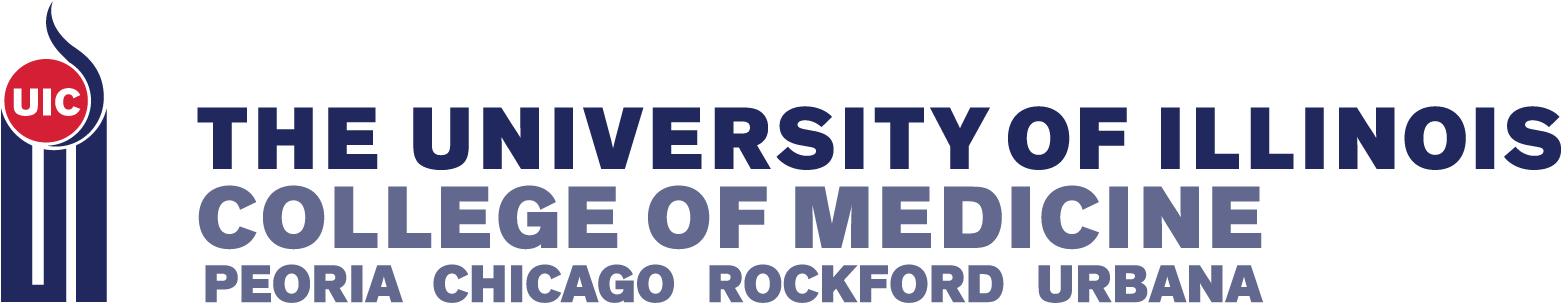 Secondary B&w Logo - University Of Illinois Medical School Logo Peoria (1693x385), Png Download