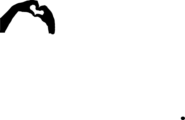 Heart Hand Png White (600x390), Png Download