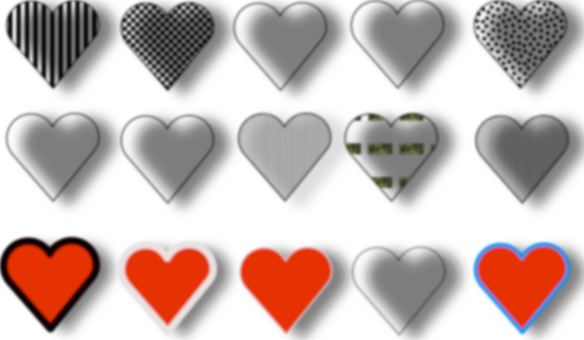 Heart Computer Icons Love Drawing Playing Card - 15 Hearts (584x340), Png Download