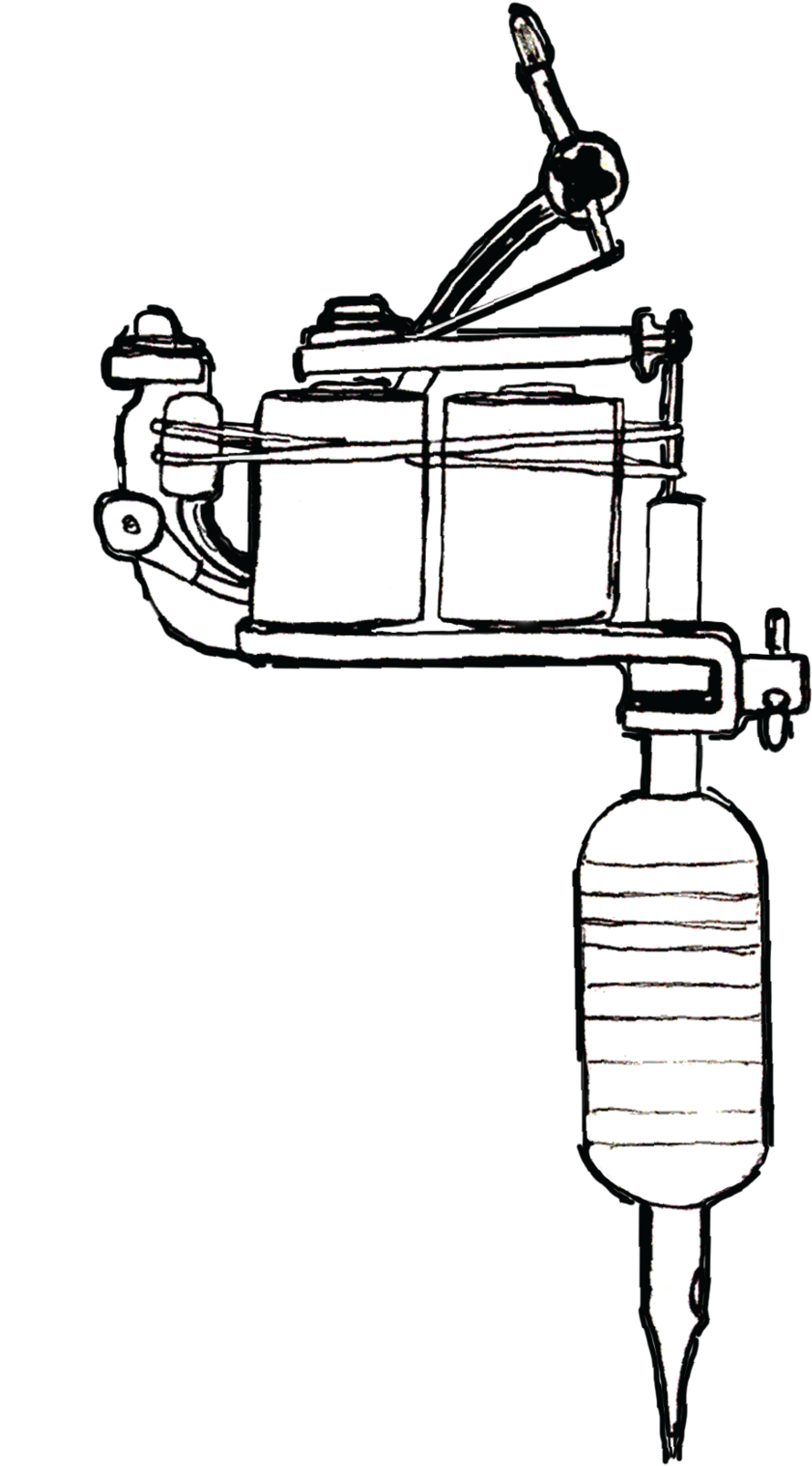 Coil Tattoo Machine - Tattoo Machine (1000x1798), Png Download