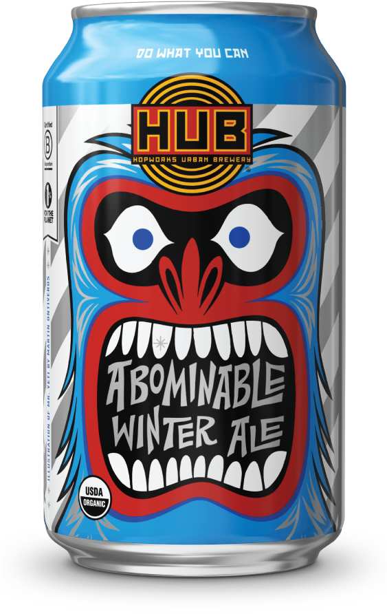 Abominable-12oz - Hopworks (948x1050), Png Download