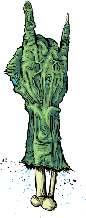 Zombie Hand Png - Illustration (325x800), Png Download