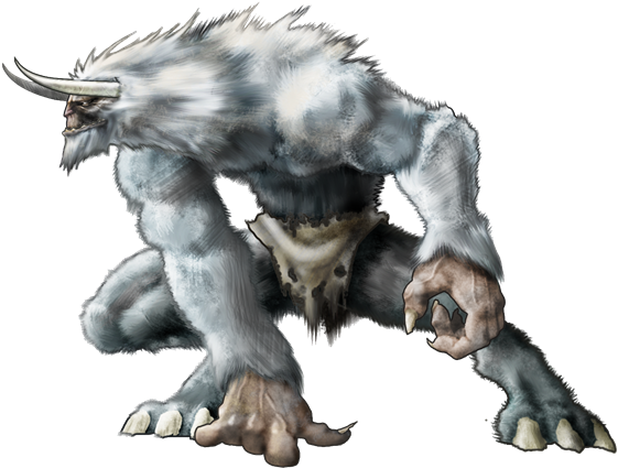 Yeti / Abominable Snowman With Pal Bigfoot Underneath - Snow Yeti (640x469), Png Download