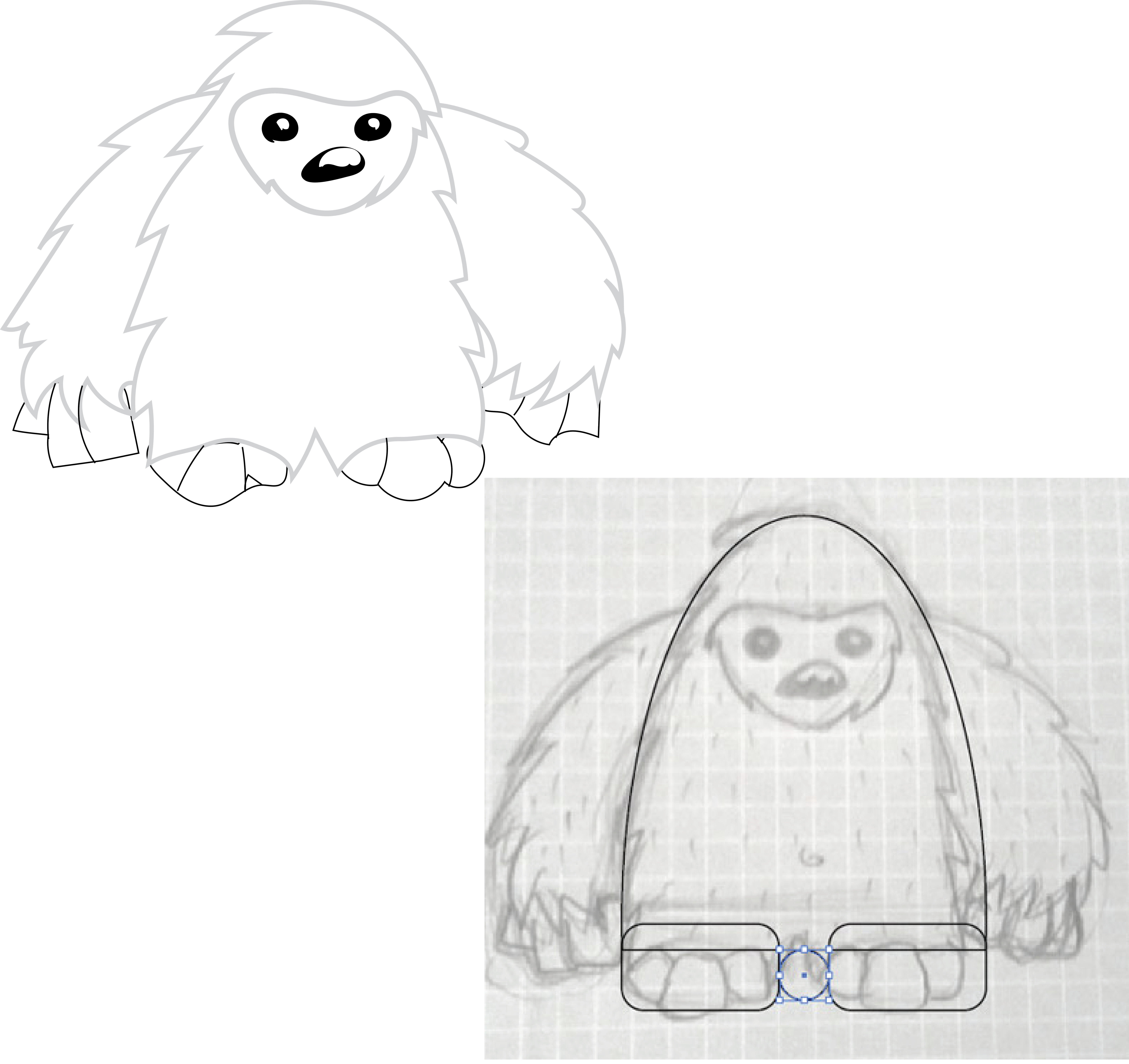 Abominable Snowman - Cartoon (6569x6188), Png Download