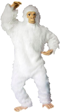 Yeti Costume White Gorilla - White Gorilla Costume (330x500), Png Download