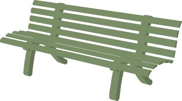 Bench Clip Art At Clker - Clipart Park Bench Png (600x333), Png Download