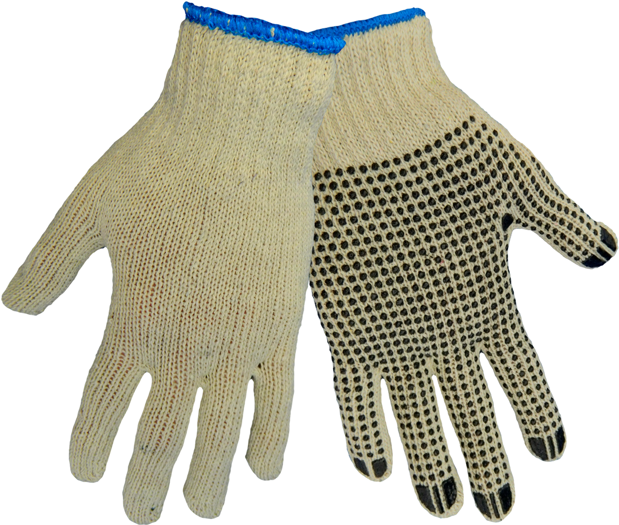 S55d1 Global Glove Safe Knit Glove With Gripping Black - Global Glove S55d1 Economy Weight Dotted String Knit (1225x1225), Png Download