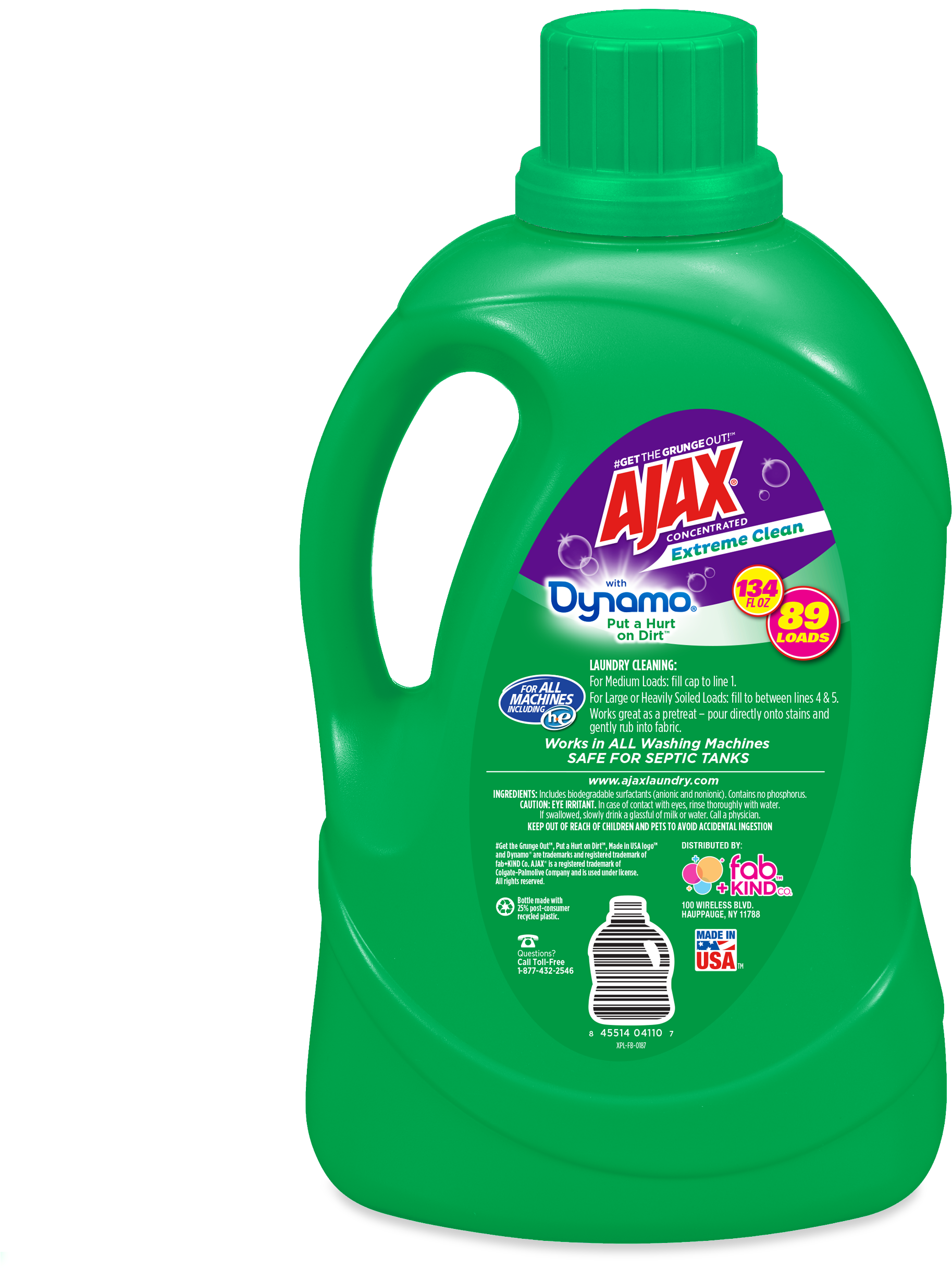 Ajax Laundry Extreme Clean Liquid Laundry Detergent (2400x2475), Png Download