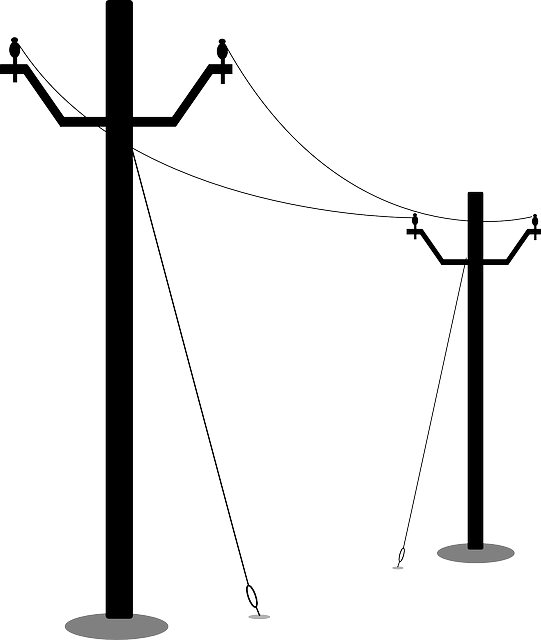 Lines Clipart Vector - Electric Pole Vector Png (541x640), Png Download