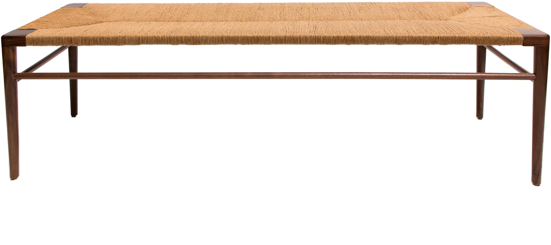 Woven Rush Bench - Furniture (2036x1425), Png Download