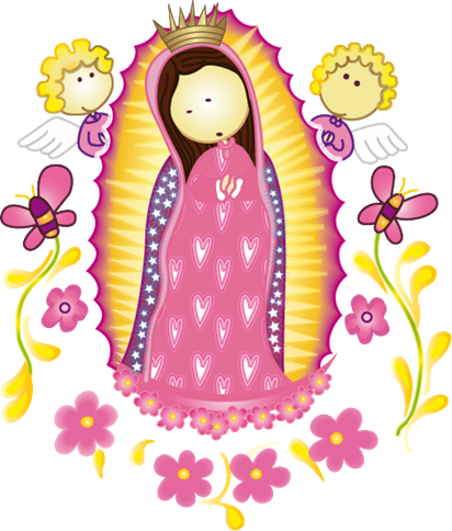 Virgencitas Plis Para Imprimir Religious Images, Catholic - Virgen De Guadalupe Bautizo (412x484), Png Download