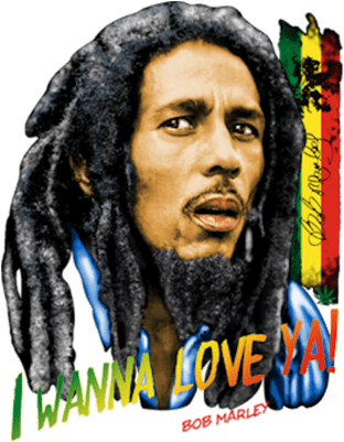 Bob Marley I Wanna Love Ya - Bob Marley Picture Png (400x400), Png Download