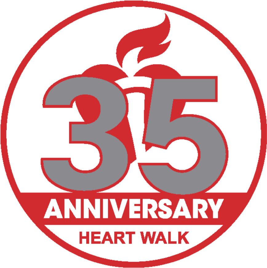 Ds-13104 Hw 25th Anniversary Logo Png - American Heart Association Heart Walk 2018 (516x516), Png Download