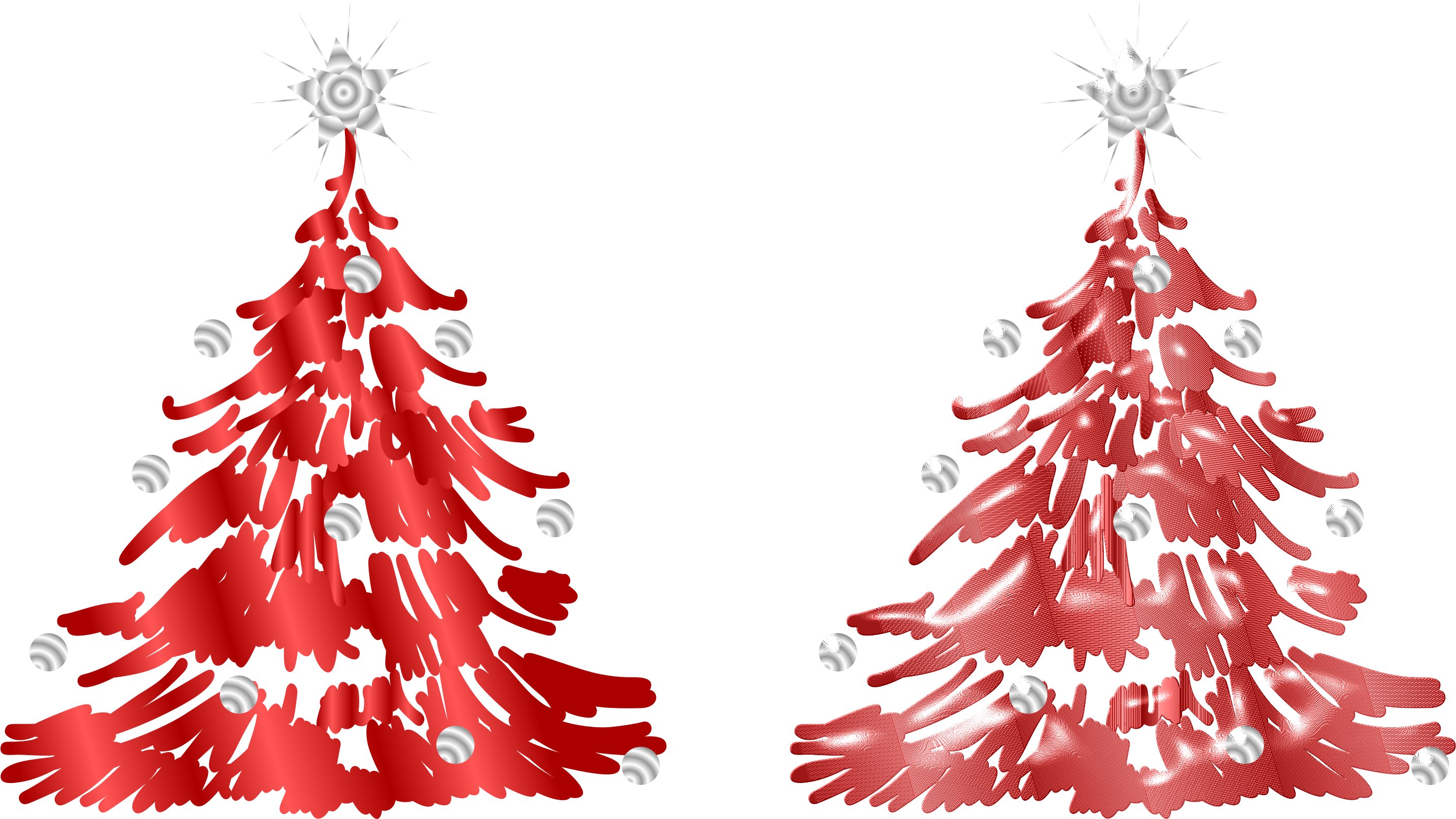Arbol Rojo Decoraci N - Arbol Navidad Rojo Png (3000x1768), Png Download