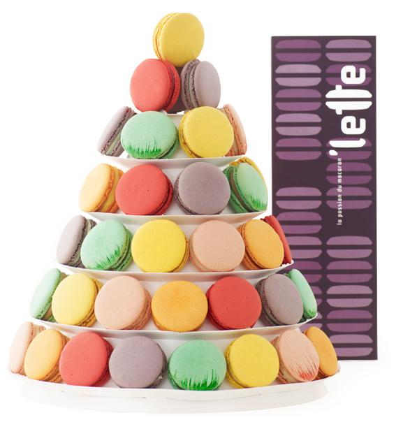 'lette Macaron Tower - Lette Macarons Png (650x650), Png Download