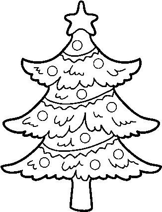 Dibujo De Árbol De Navidad Decorado Para Colorear - Christmas Tree (600x470), Png Download