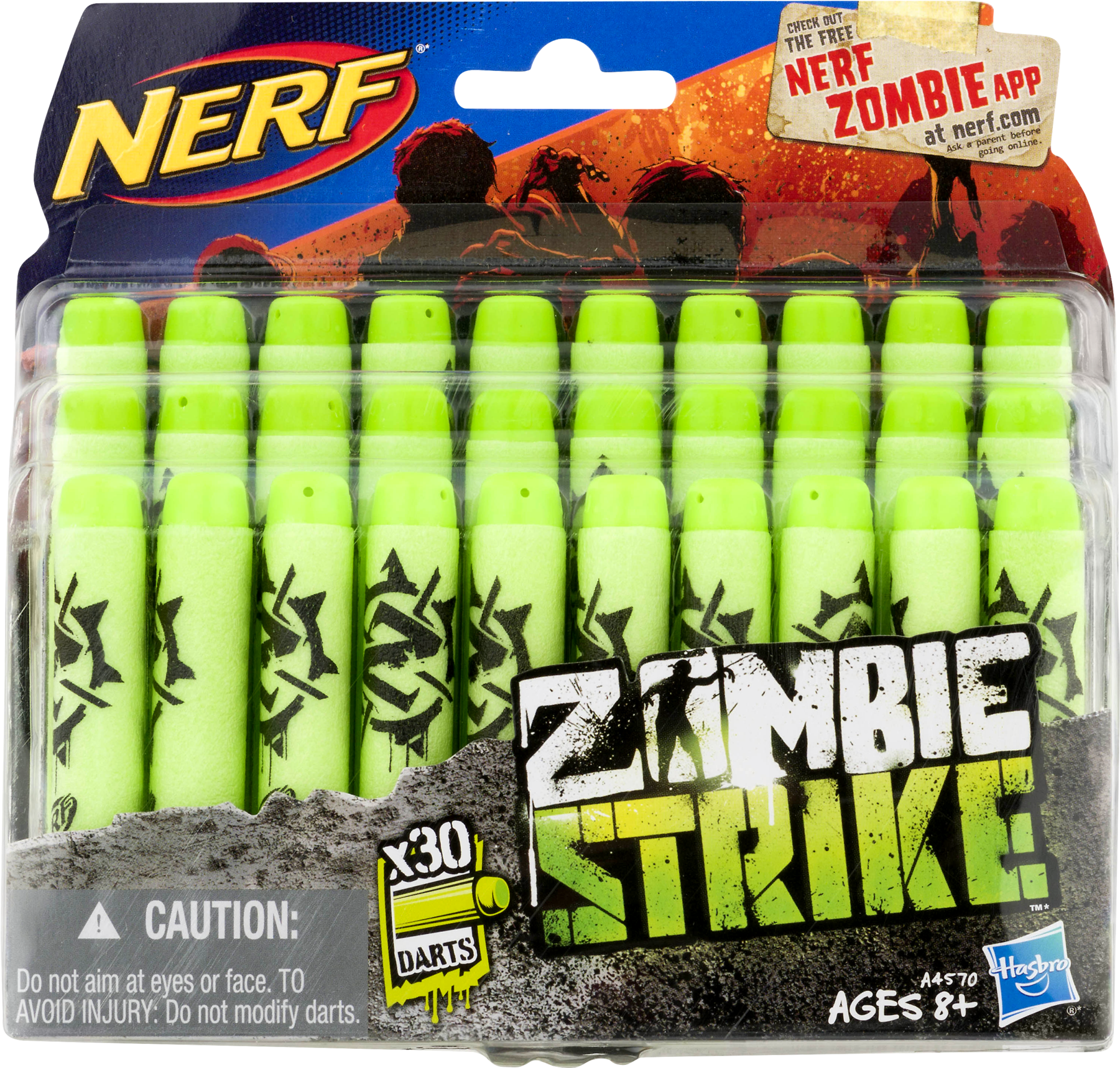Official Nerf Zombie Strike Dart Refill Pack - Official Nerf Zombie Strike 30-dart Refill Pack (1800x1800), Png Download