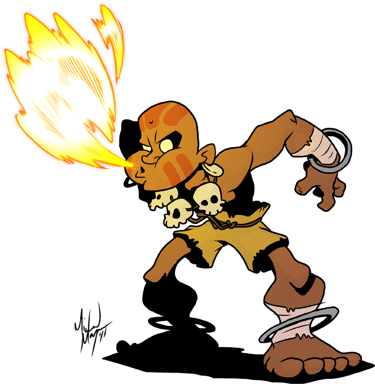 Yoga Flame - Dhalsim (801x827), Png Download