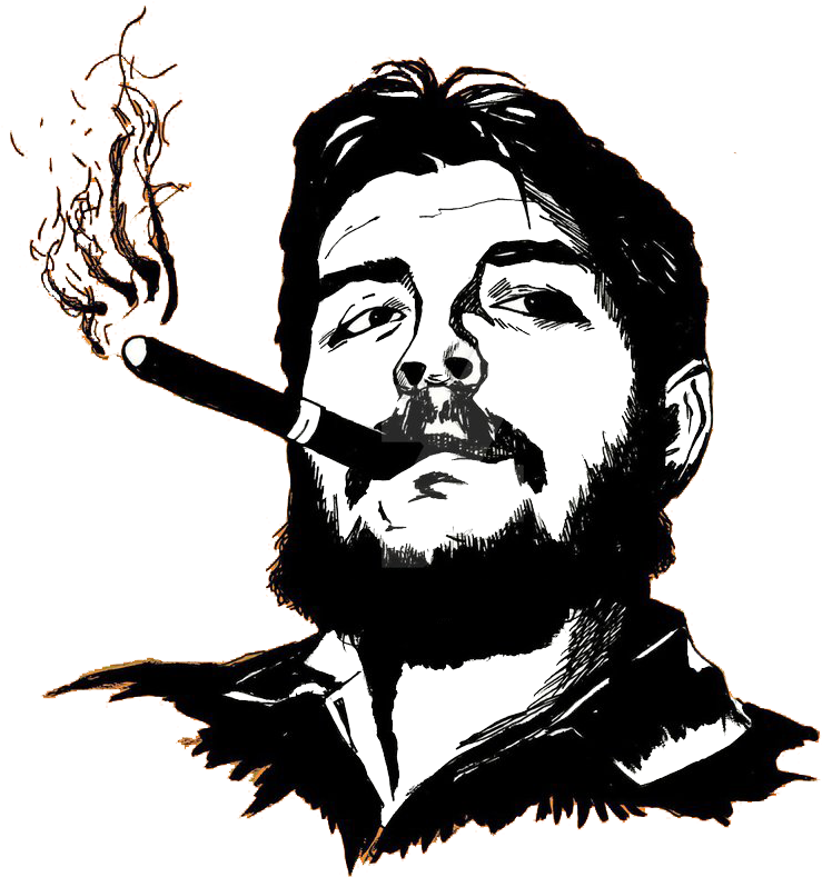 Commerade Che Guevara - Che Guevara Smoking (848x942), Png Download