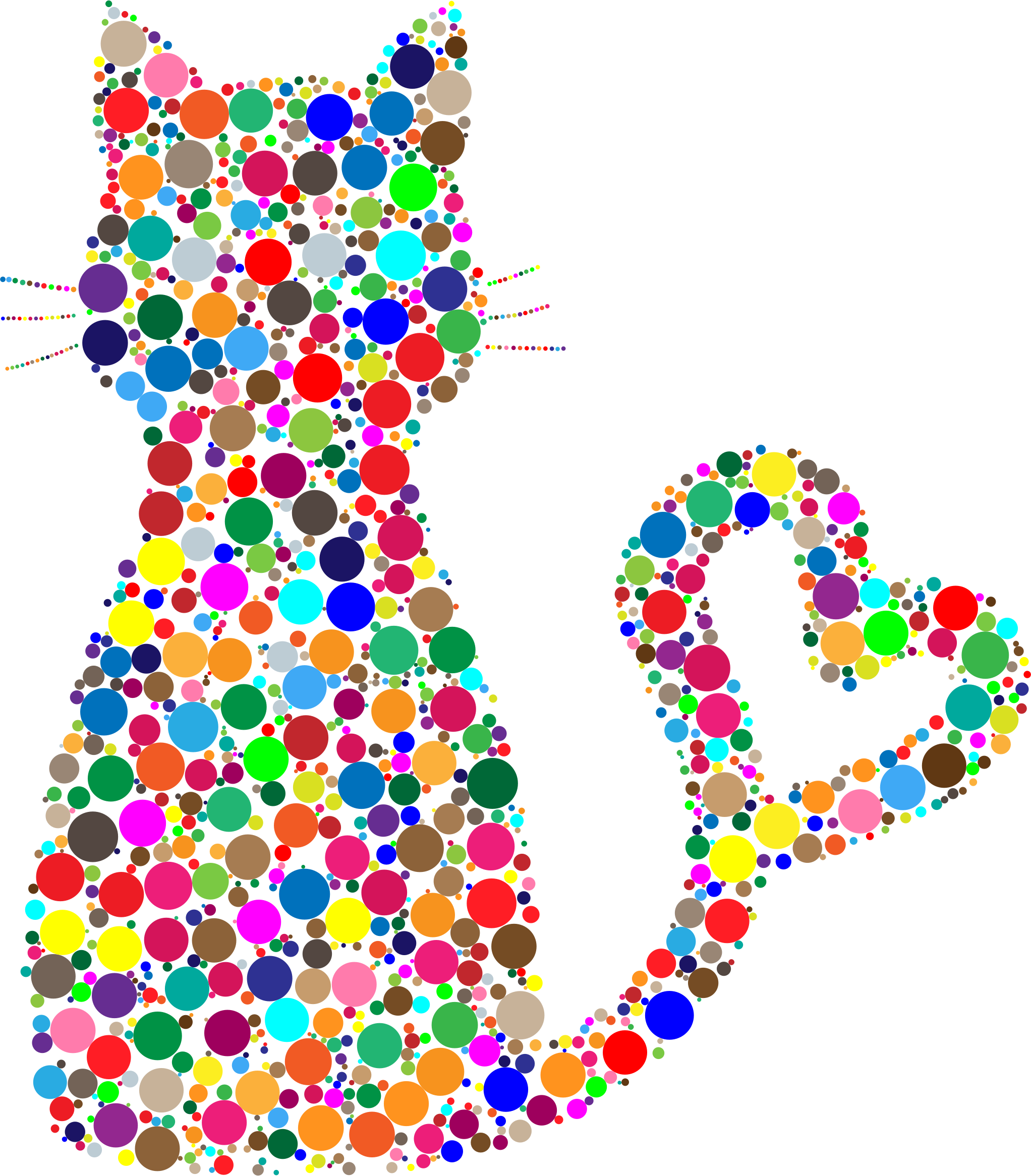 Savannah Kitten Felidae Clip Art Color Dot - Dot Painting (2044x2332), Png Download