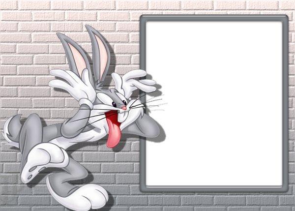 Png Photo, Scrapbook Titles, Scrapbooking Layouts, - Bugs Bunny Frame Png (600x429), Png Download