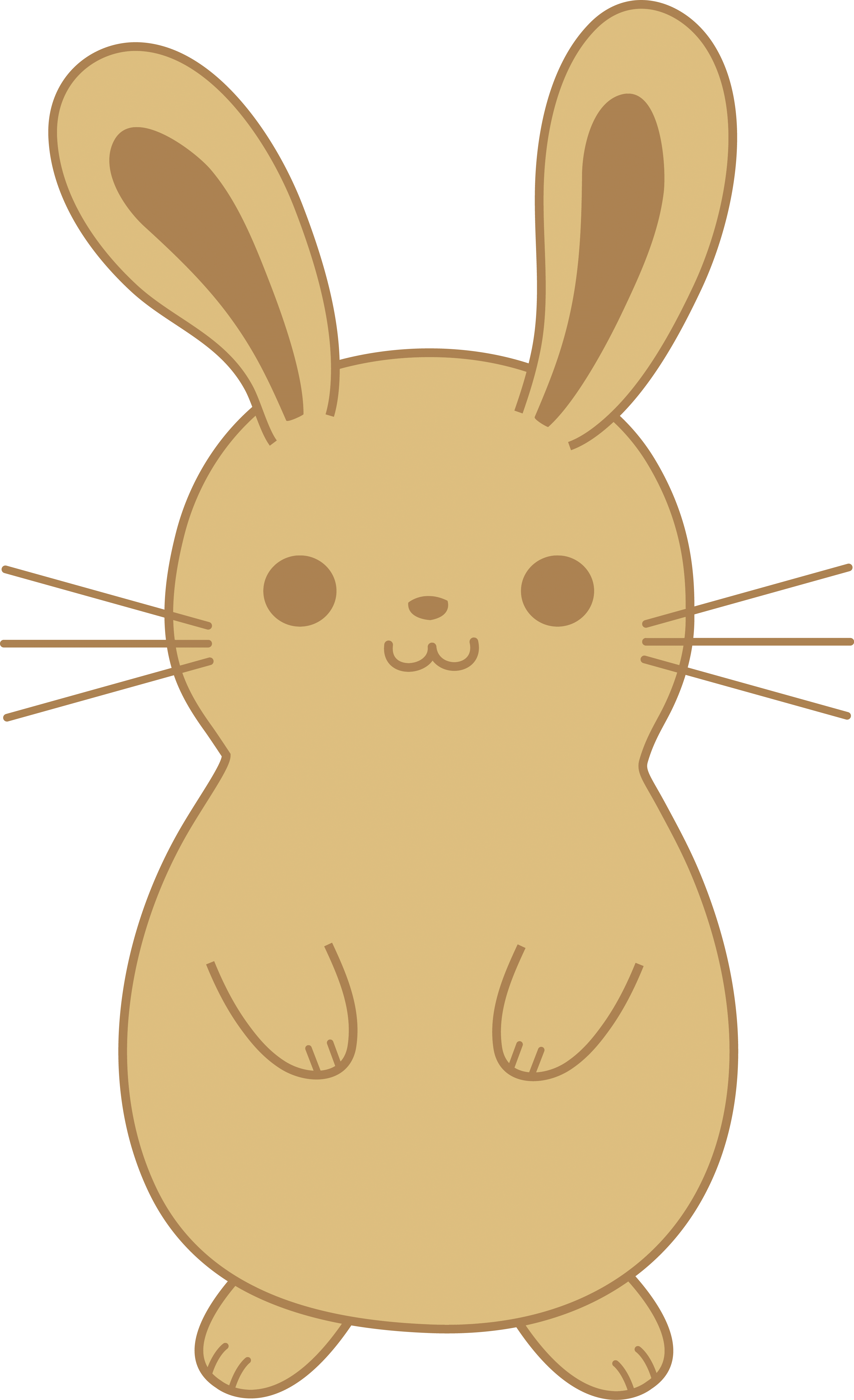 Baby Bunny Clip Art Ve Noc Pascha Baby - Bunny Drawing Transparent Background (3250x5328), Png Download