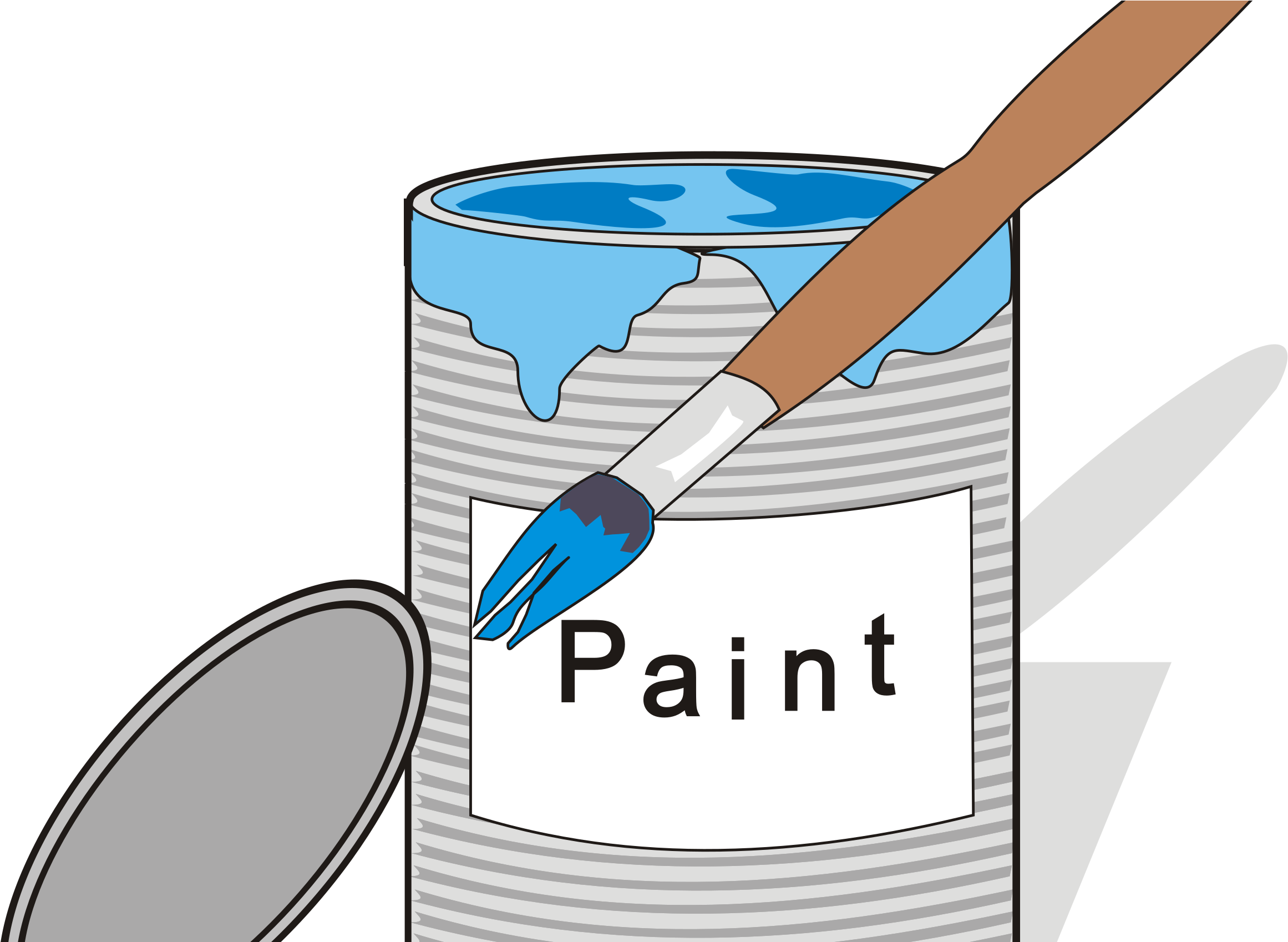 This Free Icons Png Design Of Paint Tin Can And Brush (2400x1697), Png Download